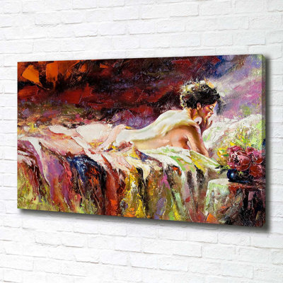 A Lying Woman - No Frame Print on Canvas