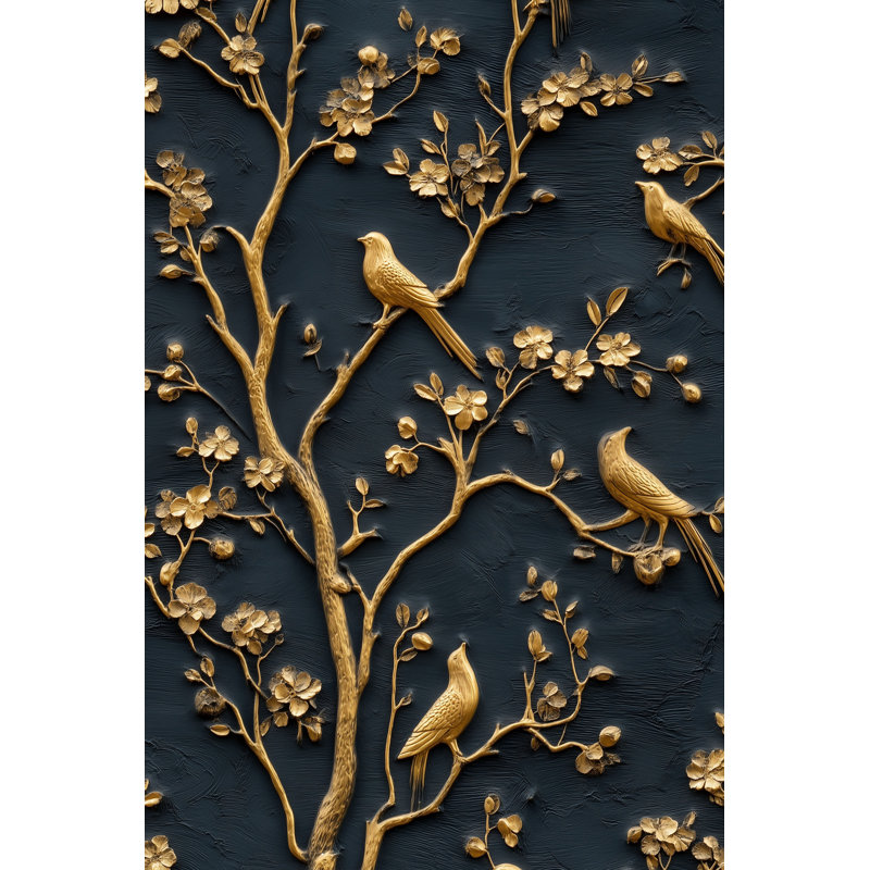 Papier peint classique Golden Birds