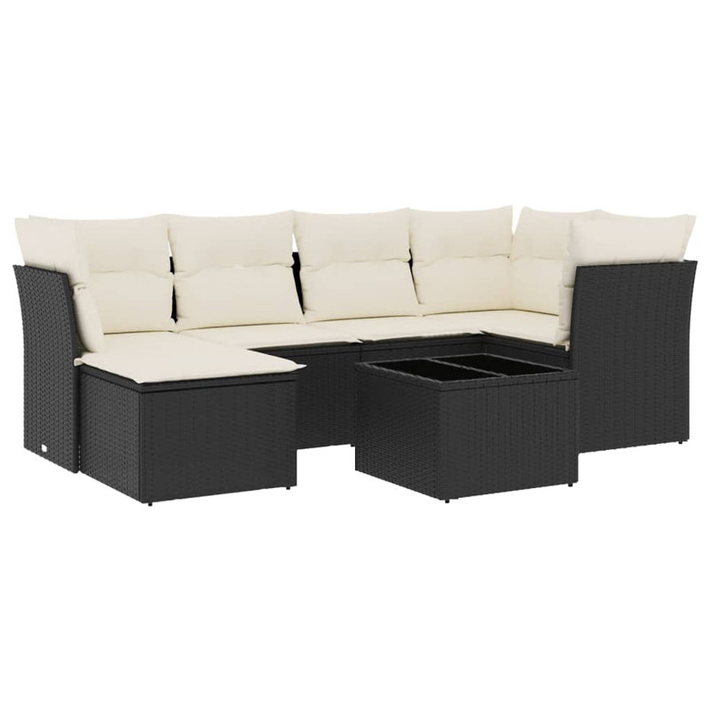 Vidaxl Garden Sofa Set Black