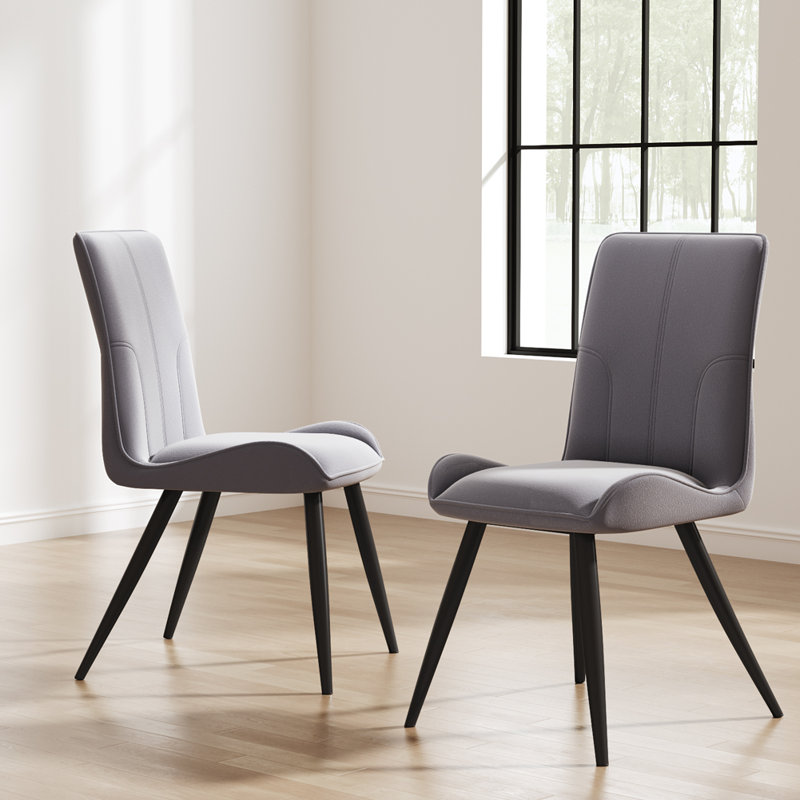 46.5cm H Velvet Upholstered Side Chair, Grey