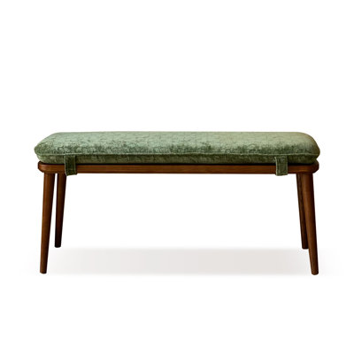 Banc rembourré vert noisette