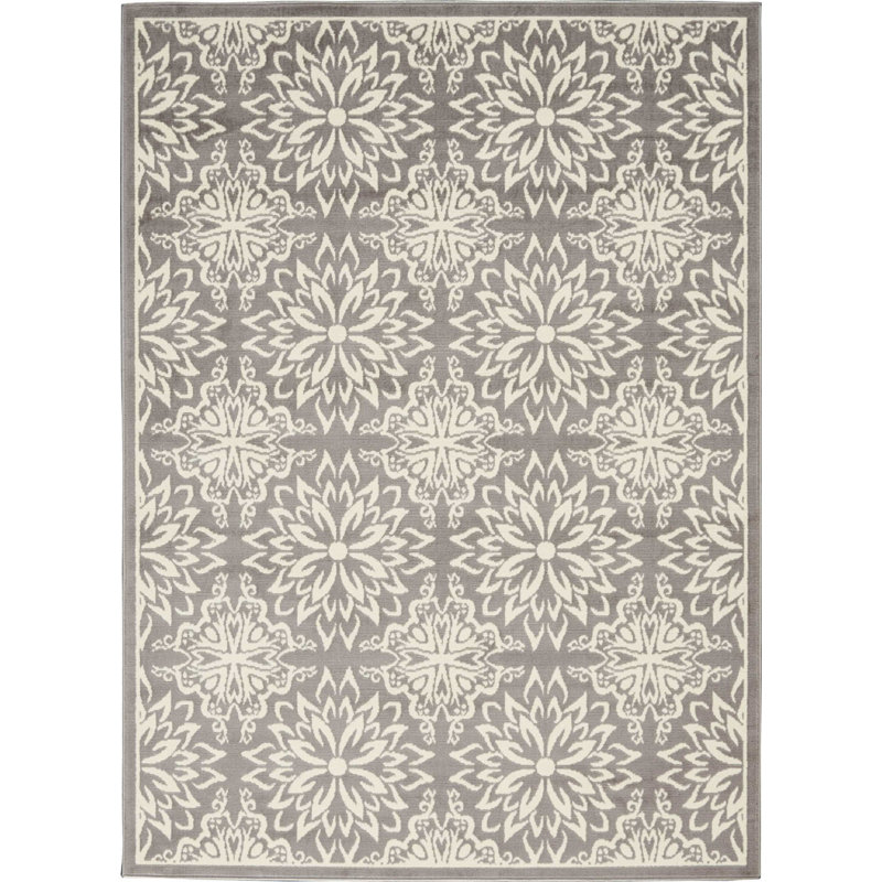 Yurig Floral Indoor Rug, Rectangle 5'3" x 7'3"