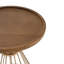 TABLE D'APPOINT HOLLE BORD ARROSÉ RÉTRO, GOLD ANTIQUE + COULEUR NATURELLE