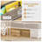 Full Corner Daybed Frame with 6 Drawers and Storage Bookcase Daybed with Charging Station and LED Lights-122632851-123467512