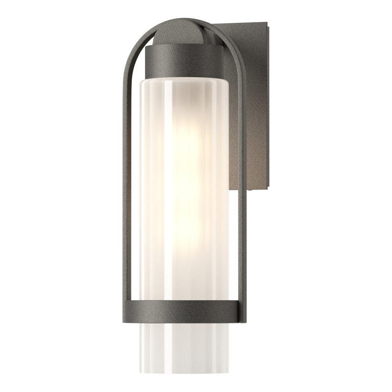 Alcove Aluminum Wall Light, Frosted Glass, Coastal Natural Iron, 15.8" H x 5.8" W x 7.3" D
