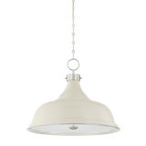 Painted No. 1 Pendant in Polished Nickel and Soft French Blue by Mark D. Sikes