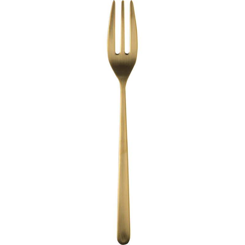 Linea Serving Fork - 48 Pieces, Ice oro