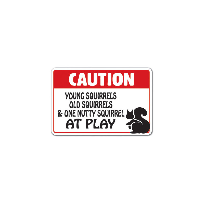 Adhésif décoratif «Young Squirrels Old Squirrels at Play»