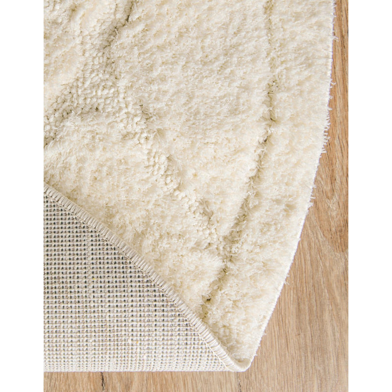 Cand Ivory Area Rug, Round 4'1"