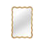 Miroir décoratif rectangulaire en bois massif ondulé de couleur chêne de 20 po x 30 po pour chambre à coucher, salle de bain, salon et entrée-727097206
