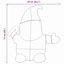  Lighted Gnome Warm White 64 X 71 Cm Tinsel Fabric