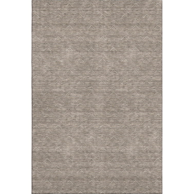 Premium Machine Washable Prisco Brown Rug