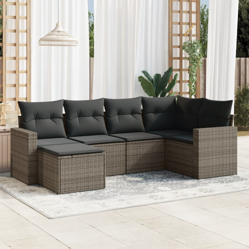 Grand canapé modulaire en rotin PE Vidaxl