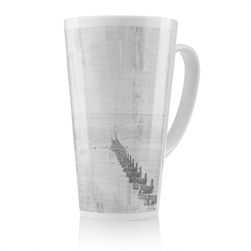 Beach Latte Mug, Grey