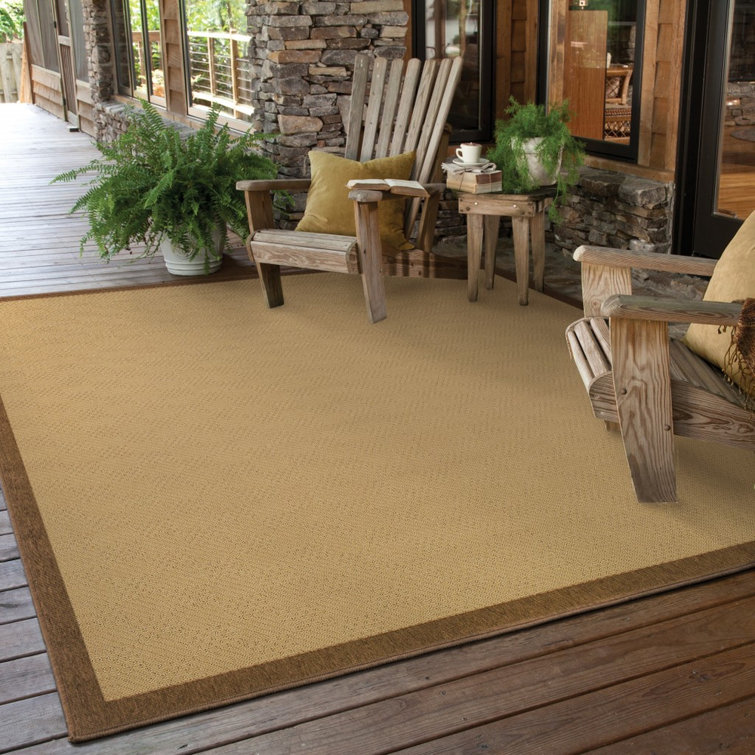 Howard Beige and Brown Plain 2' x 4' Scatter Rug for Entrance, Living Room,  Indoor and Outdoor