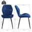 Stansky Mid-Century Modern Velvet Dining Chair with Crossed Metal Legs, Set of 2-1378810398