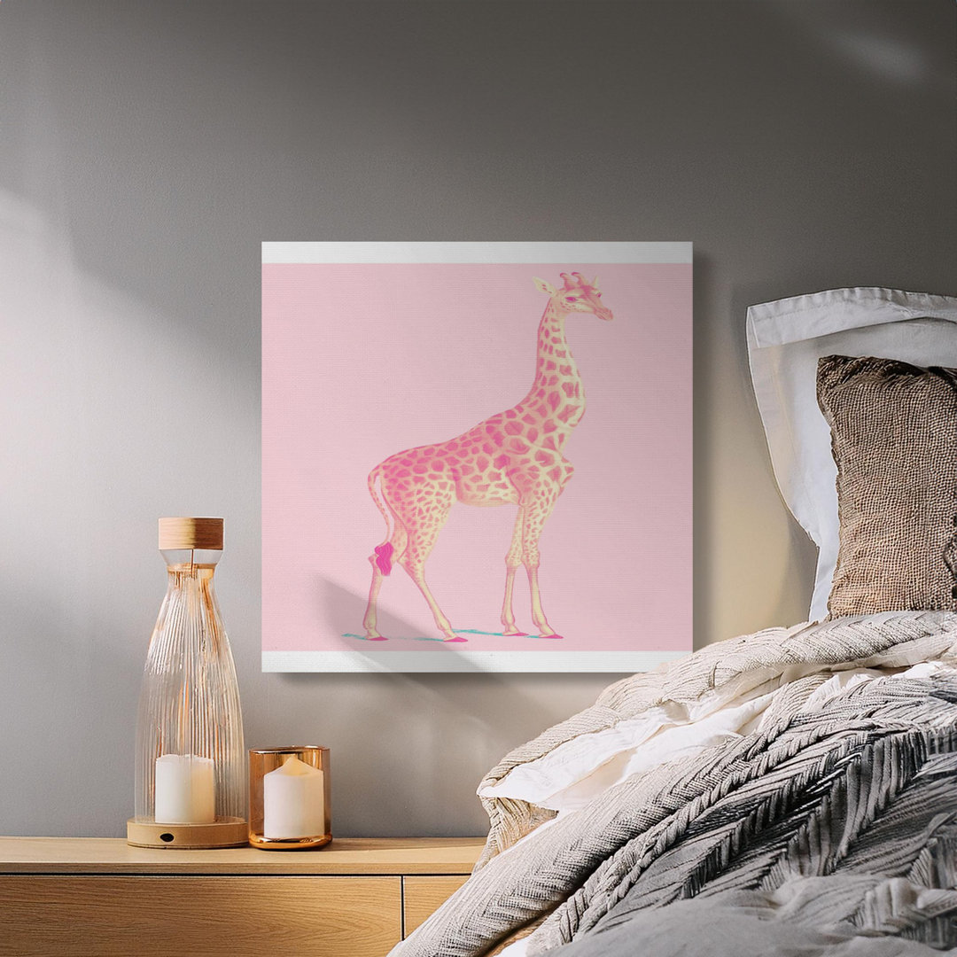Dopamine Decor Pink Giraffe Wall Art