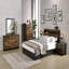 Commode 6 tiroirs noyer et noir