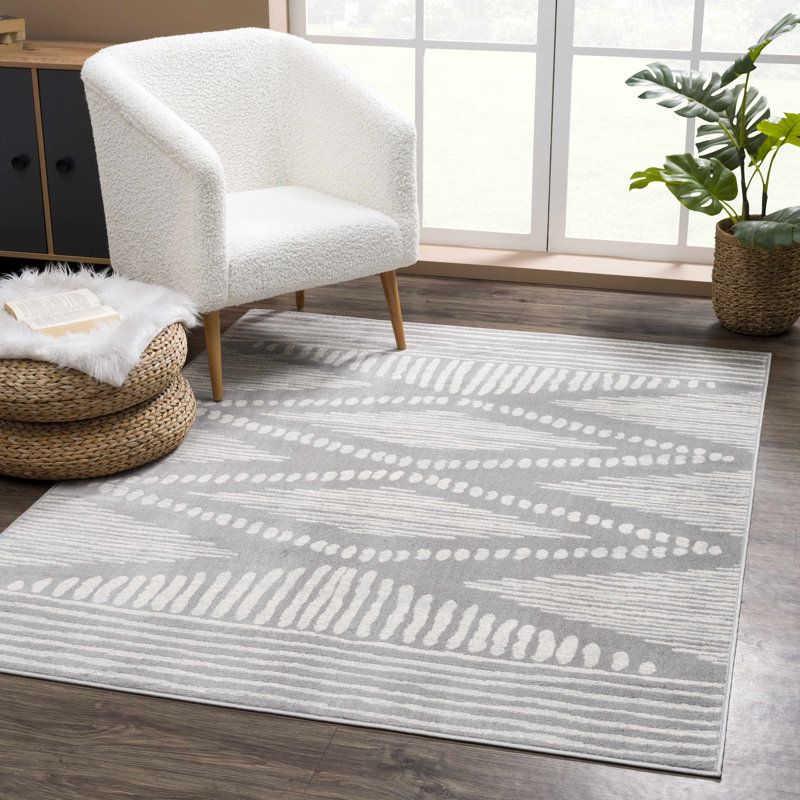 Tapis gris foncé Dounia, Tapis de couloir 2 pi 7 po x 10 pi