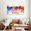 Chicago Skyline Colors, reproduction d'art sur toile-92760660