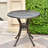 Patio Dining Table, Cast Aluminum Outdoor Bistro Table With Umbrella Hole Round Conversation Table, Antique Bronze