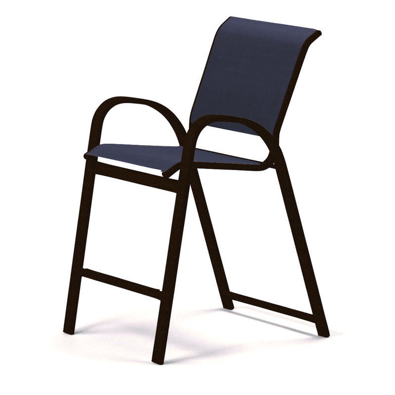 Tabouret de bar 42 po Holna, Bleu marine 13D Sunbrella®, Kona texturé