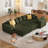 Modular Boneless Sectional Sofa with Chaise, Oversized Minimalist Cloud Couch with Deep Seats-1501003219-1500932526
