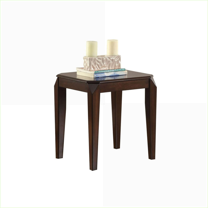 Table basse en noyer avec pieds fuselés - Stable et durable pour la salle à manger et le salon