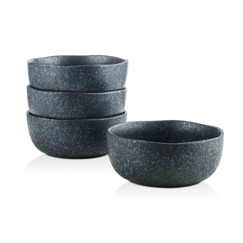 Stone Lain Tom 4-Piece Bowl Set Stoneware, Gray