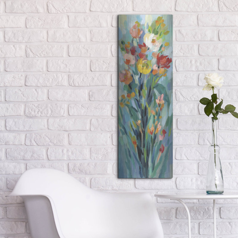 Art luxueux en métal «Tall Bright Flowers I» par Silvia V «Tall Bright Flowers I» par Silvia Vassileva