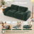Aggie Velvet Upholstered 2-Seater Sectional Sofa with Tufted Cushions-821162337-820545519