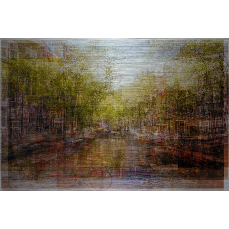 « amsterdam channels » par chris albert-impression sur métal, H 12 po x l 18 po