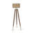 Novara Beige / Walnut Drum Shade Floor Lamp