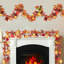 2 pièces décoratives d'automne, guirlande d'automne de 11,8 pi pour le manteau de cheminée, décorations d'automne pour la maison, décorations de l'Action de grâce d'intérieur, guirlande d'Halloween