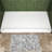  60" W x 32" D Solid Surface Single Threshold Shower Pan Base with Drain Cover Included, Textured Surface Slip-Resistant Shower Base Pan, White, Left Drain-113933234