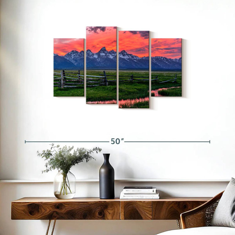 Alvord Grand Teton Sunset, H 22 po x l 36 po
