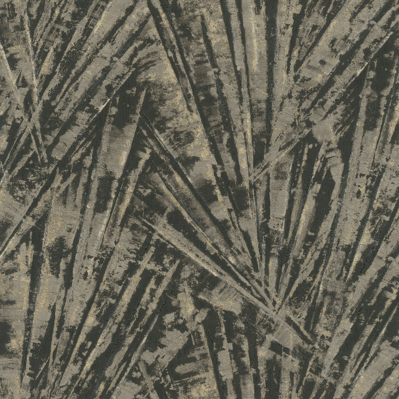 Rouleau de papier peint texturé Air Collection Fan Palm, Doré