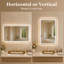 Miroir de salle de bain mural en cristal poli anti-buée à lumière DEL l 20 po x H 30 po TMMV-1816335439