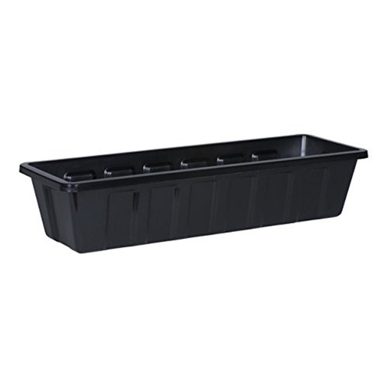 Kermina Planter Box, Black, 5" H x 24" W x 8" D
