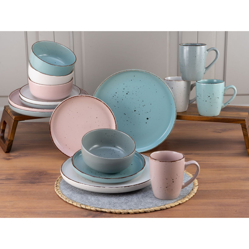 16 Piece Bone China Dinnerware Set, Service for 4