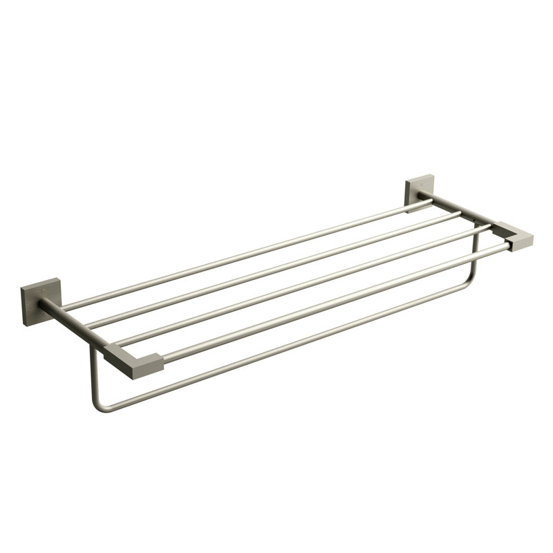 Kubik™ 24" Towel Bar with Shelf, Brushed Nickel