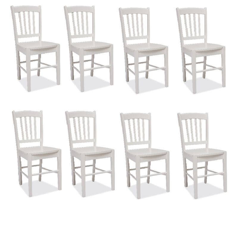 Nobleboro 45cm H Slat Back Side Chair, White