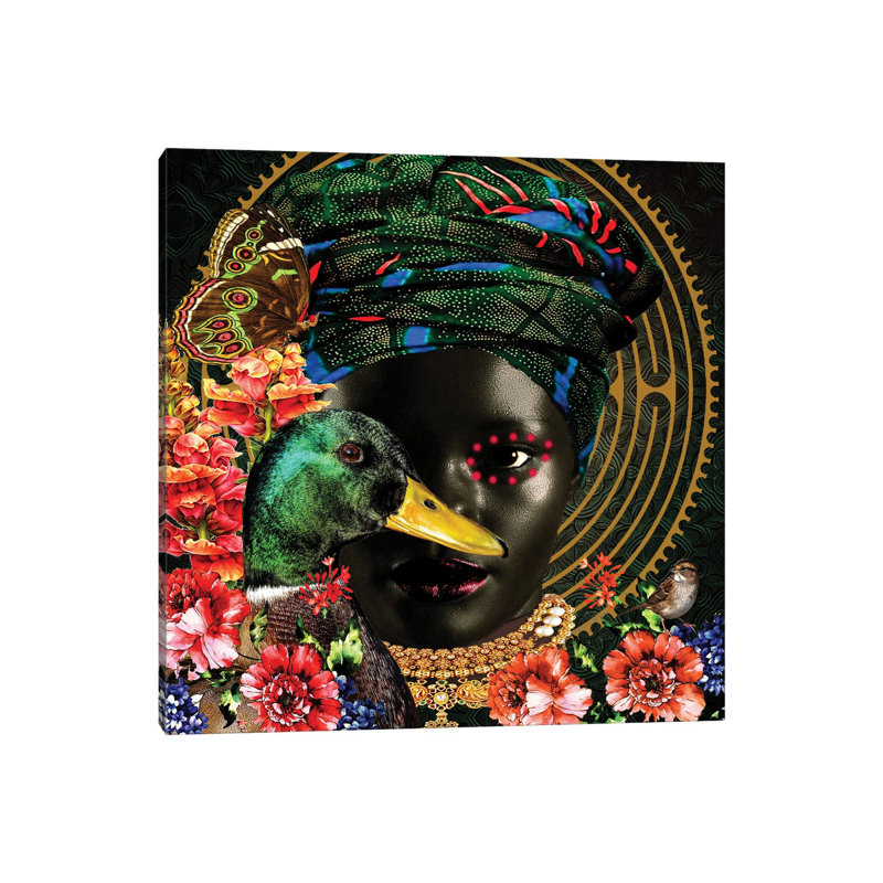 Women In Bloom - Mallory In Bloom by Yvonne Coleman Burney - Wrapped Canvas Print, 93.98 cm H x 93.98 cm W