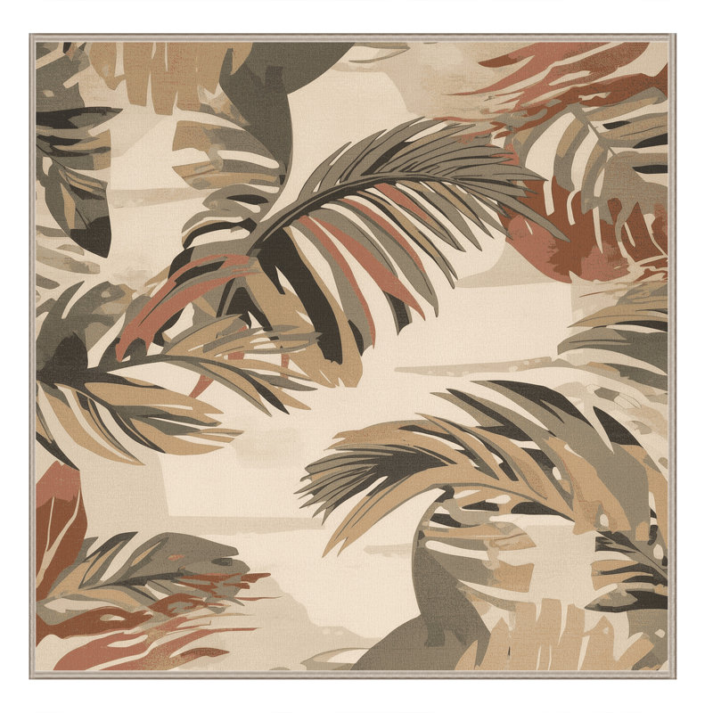 Tapis moelleux moelleux à motif de blocs d'inspiration mondiale en beige - reliure beige, Carré 7 pi