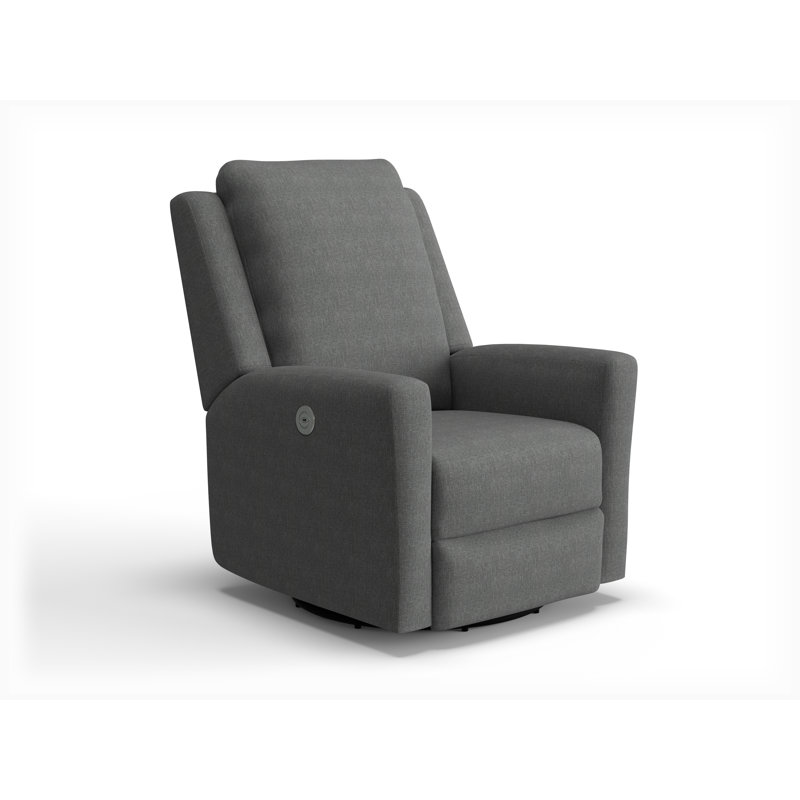 Power Swivel Glider Recliner, Charcoal