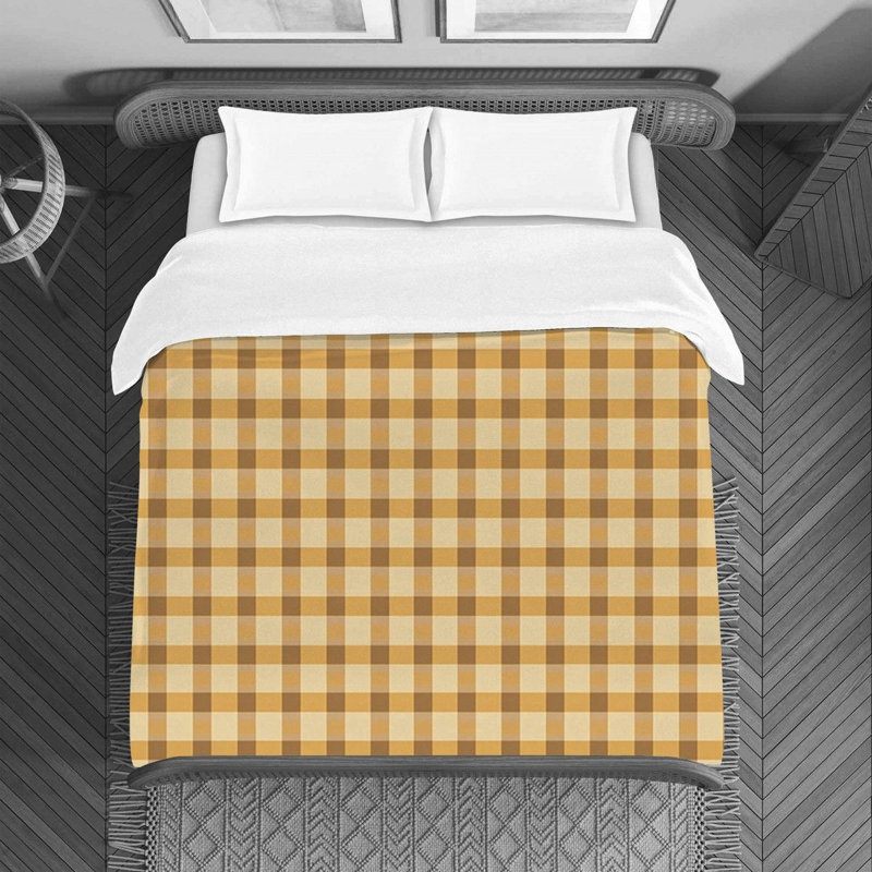 Housse de couette , Housse de couette pour grand lit, Doré / beige