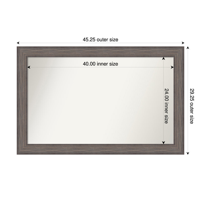 Miroir Hannaley, 29,25 po x 45,25 po, Rectangle