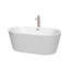 Baignoire de trempage autoportante en acrylique avec robinet 60 po. X 32 po. Carissa-23113208