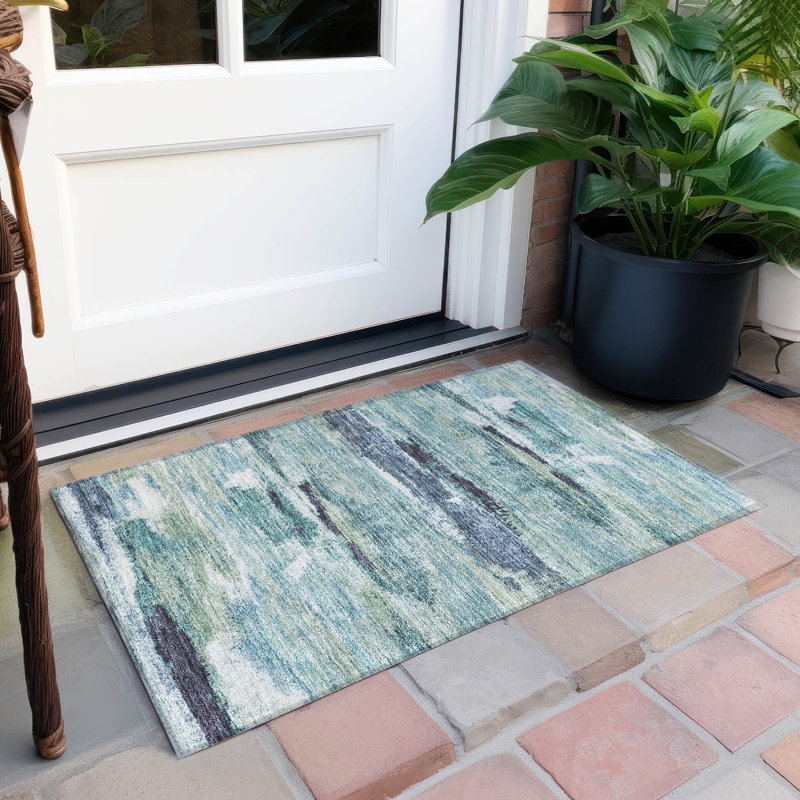 Tapis rectangulaire Aleighna avec envers antidérapant, Rectangle 1 pi 8 po x 2 pi 6 po