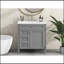 Meuble-lavabo de 30 po avec lavabo supérieur, meuble-lavabo moderne avec 2 tiroirs et tiroir escamotable, meuble-lavabo simple-1521568183
